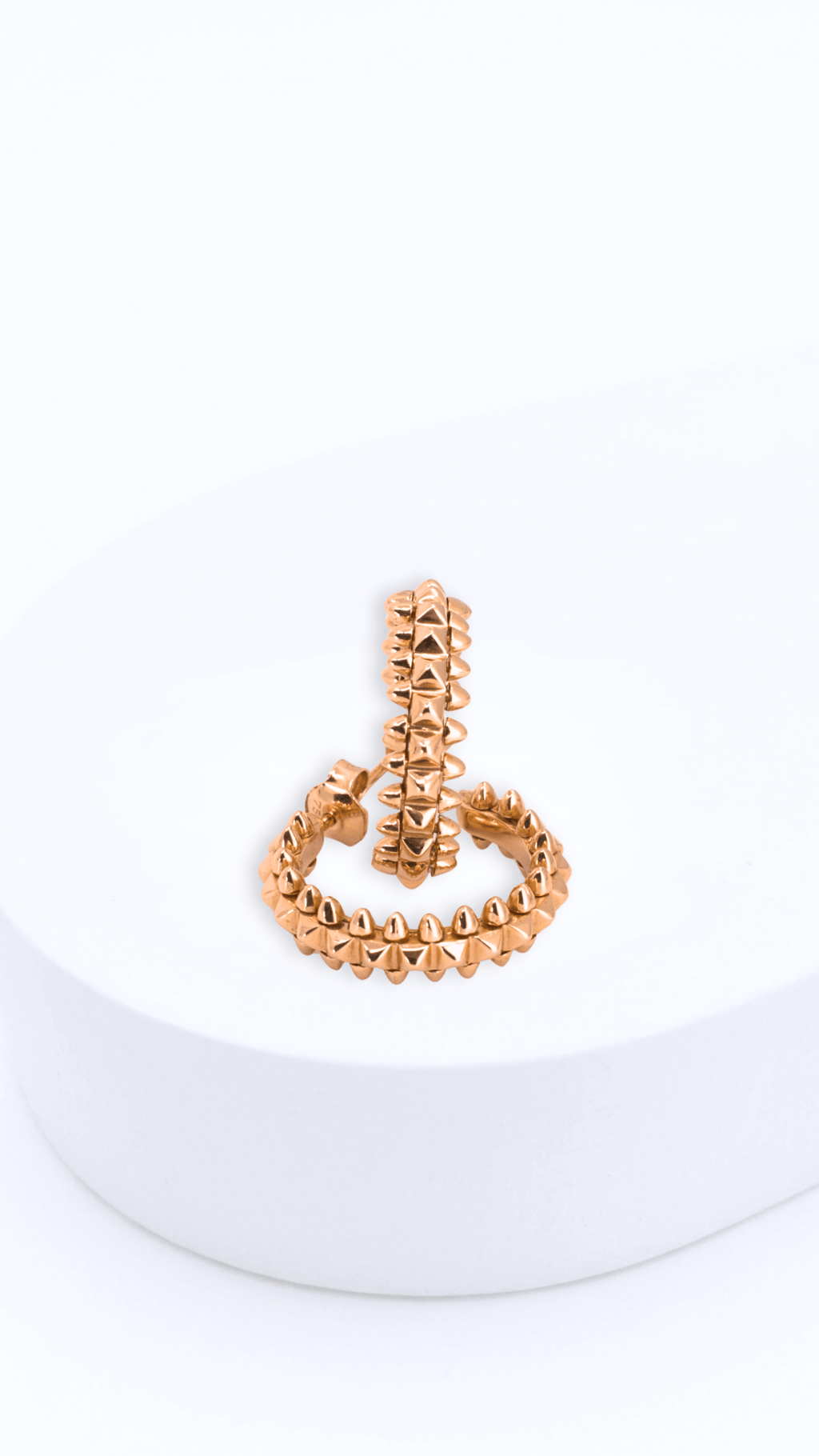 Clash Hoop Earrings Rose Gold
