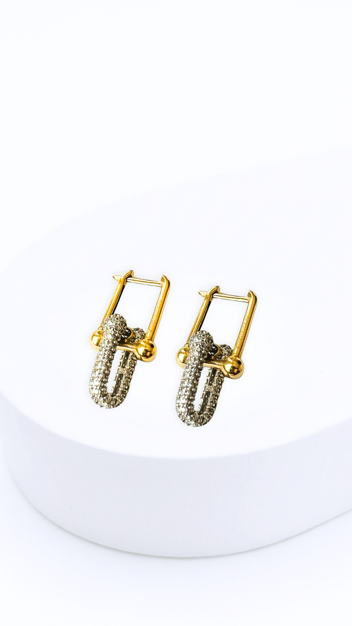 HardWear Link With Stones Clip-Type Earrings