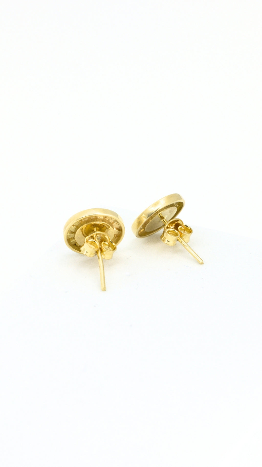 Disc Stud Earrings Black