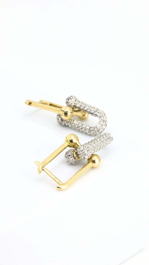 HardWear Link With Stones Clip-Type Earrings