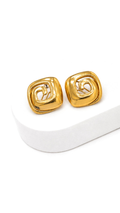 Square Spiral Earrings Electroform