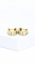 BLG Horseshoe Hoop Earrings Two-Tone