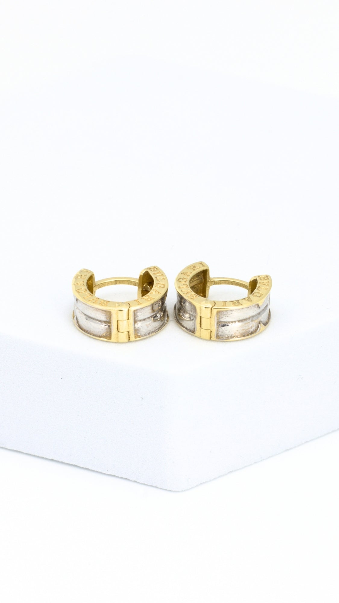 BLG Horseshoe Hoop Earrings Two-Tone