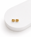 HKY Face With Bow Stud Earrings