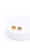HKY Face Bow With Stone Stud Earrings