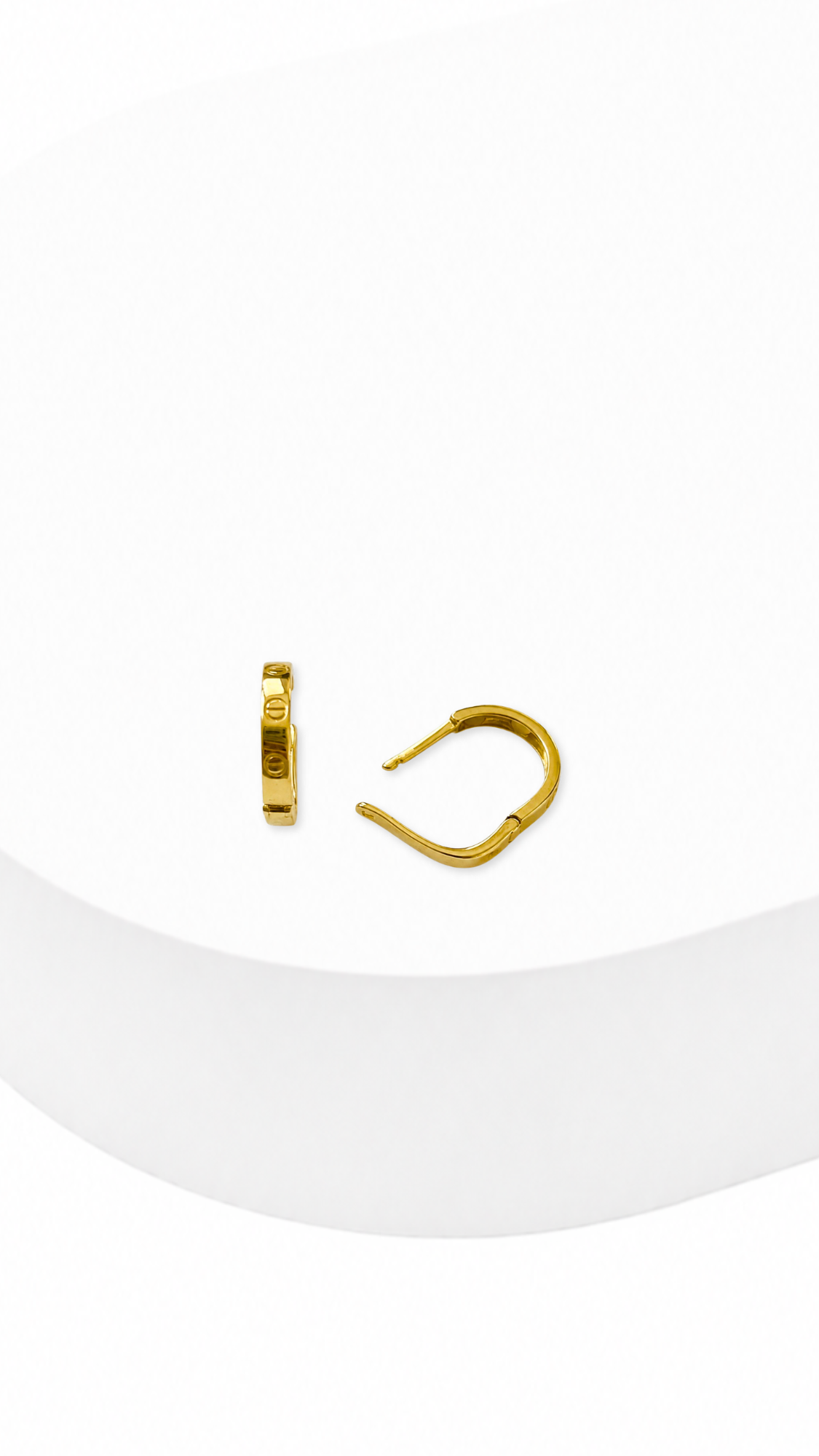 Love Clip-Type Hoop Earrings