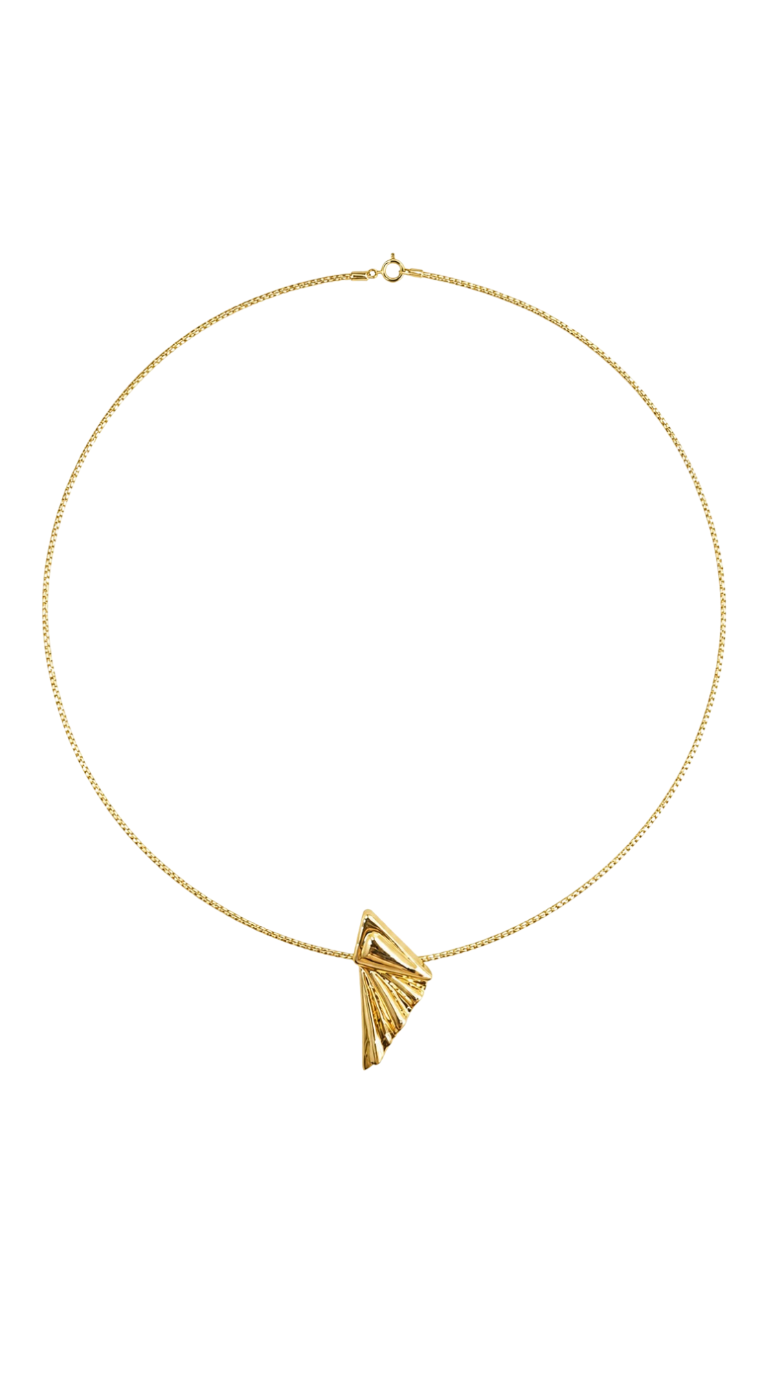 Elysian Fan Attached Pendant Cord Necklace - Size 16