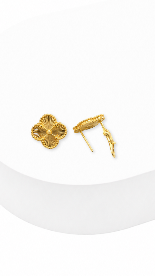 Flower Clip-Type Earrings