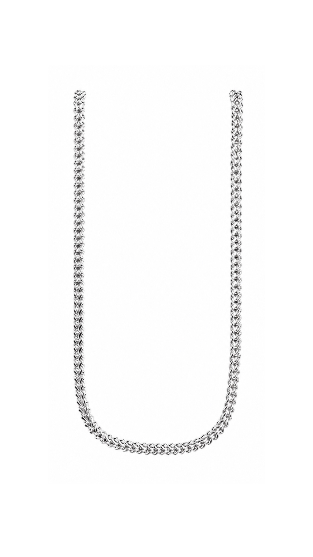 Franco Chain Necklace White Gold - Size 22