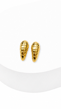 Golden Cocoon Hoop Earrings