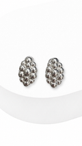 Golden Grape Cluster Clip Type White Gold  Earrings