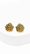 Golden Orb Bouquet Clip Type Earrings