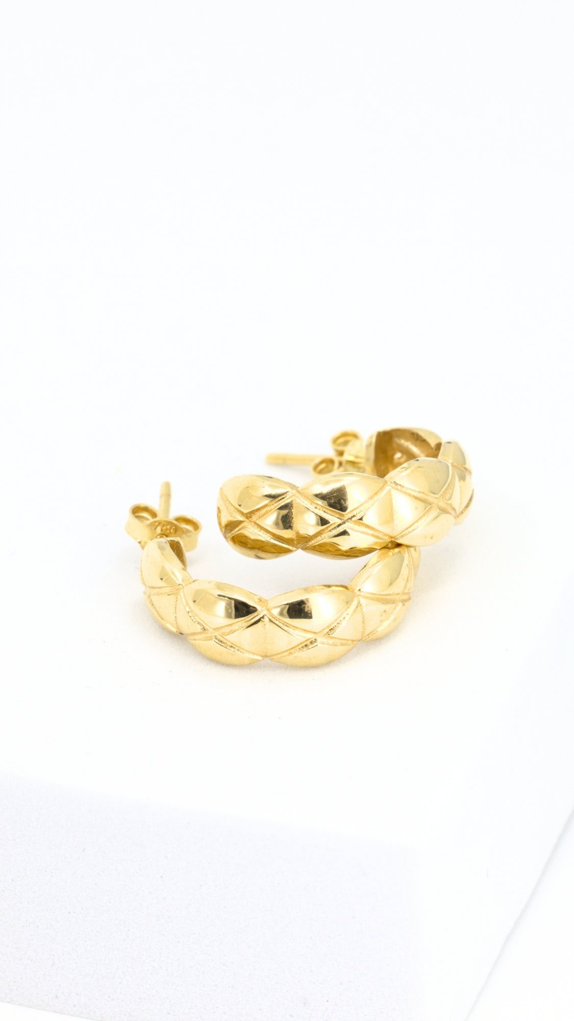 Coco Crush Quilted Half Hoop Earrings