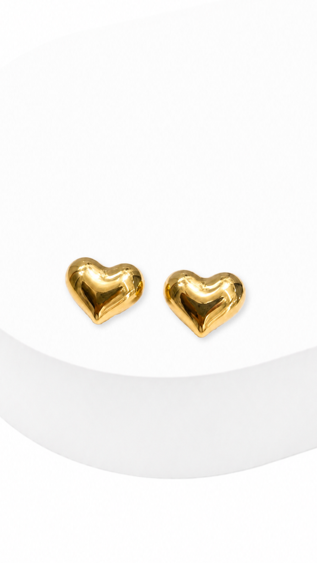 Heart Glossy Clip-Type Earrings