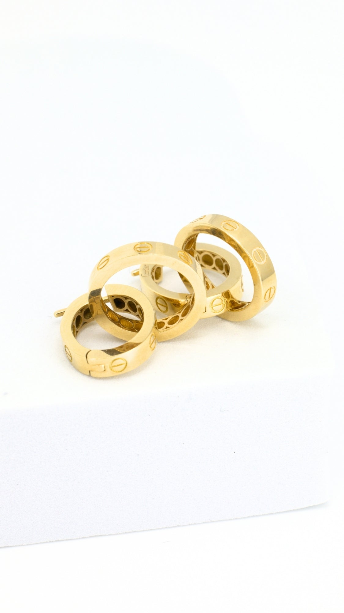 Love Hoop Earrings Clip-Type Lock