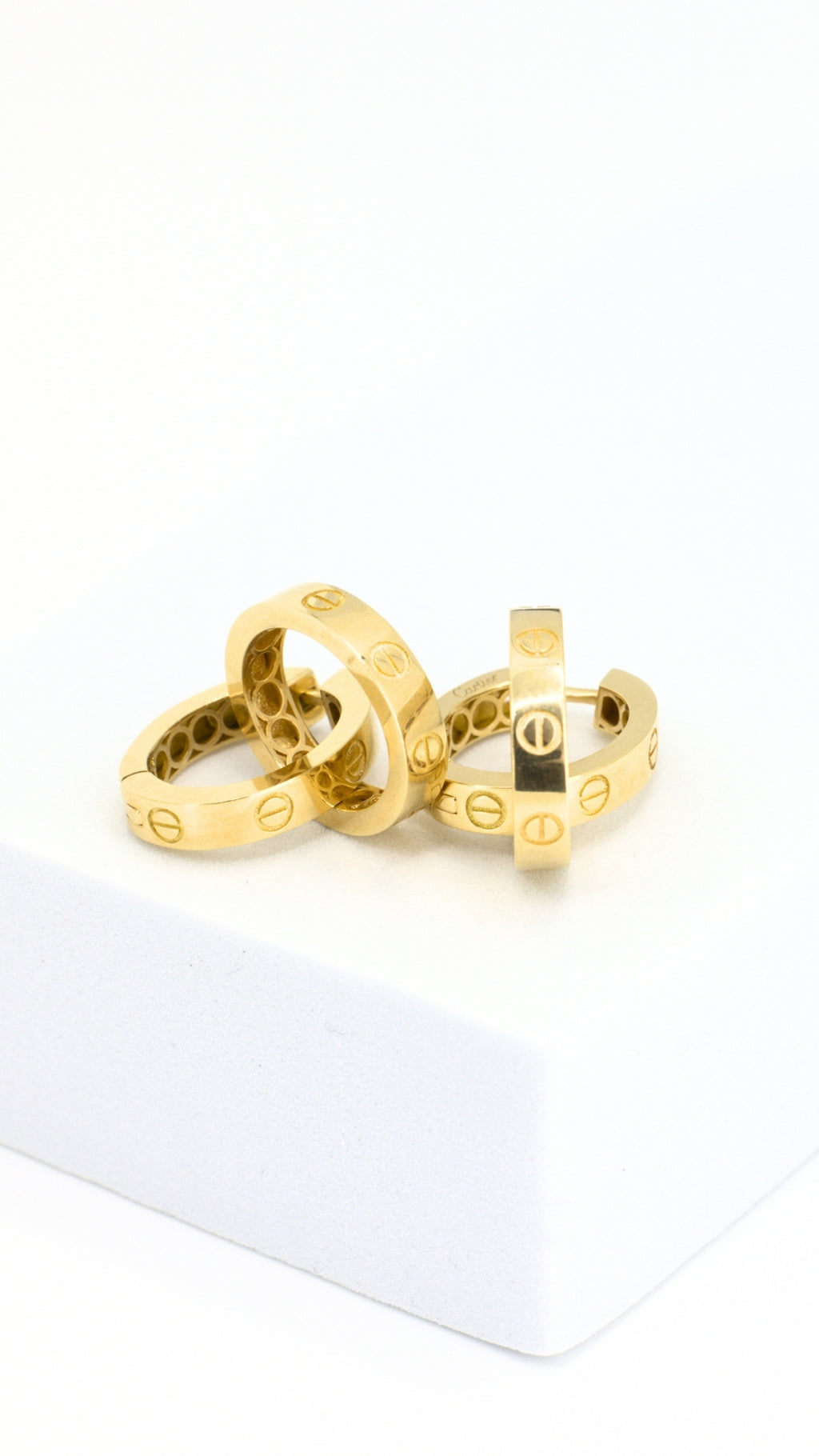 Love Hoop Earrings Clip-Type Lock