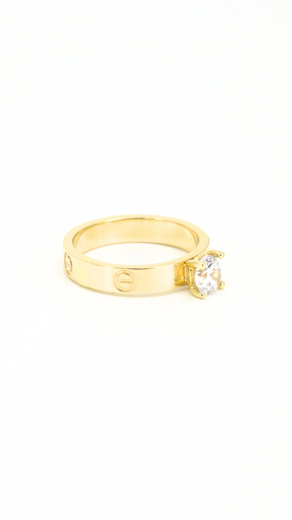 Love Ring With Zircon Stone