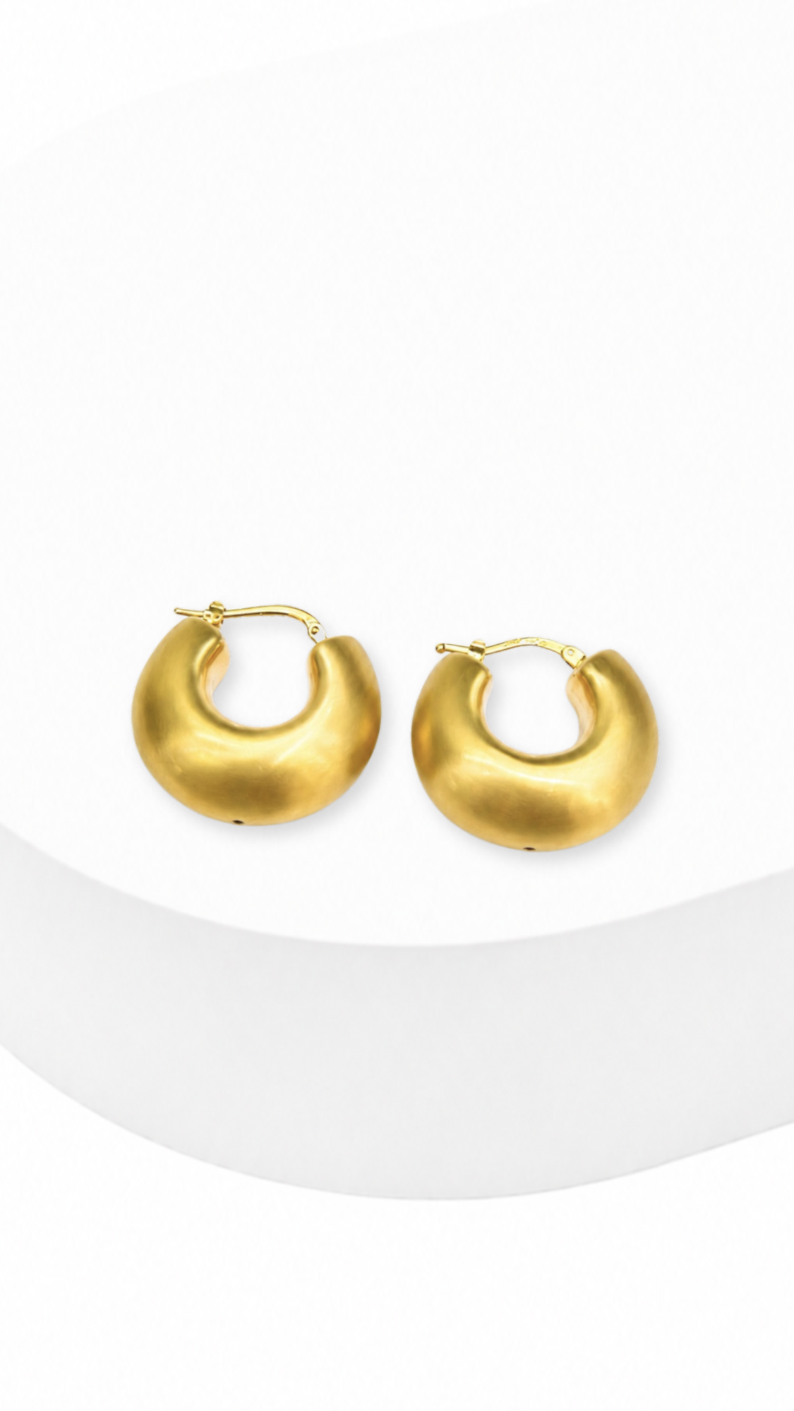 Luna Puff Hoop Matte Earrings