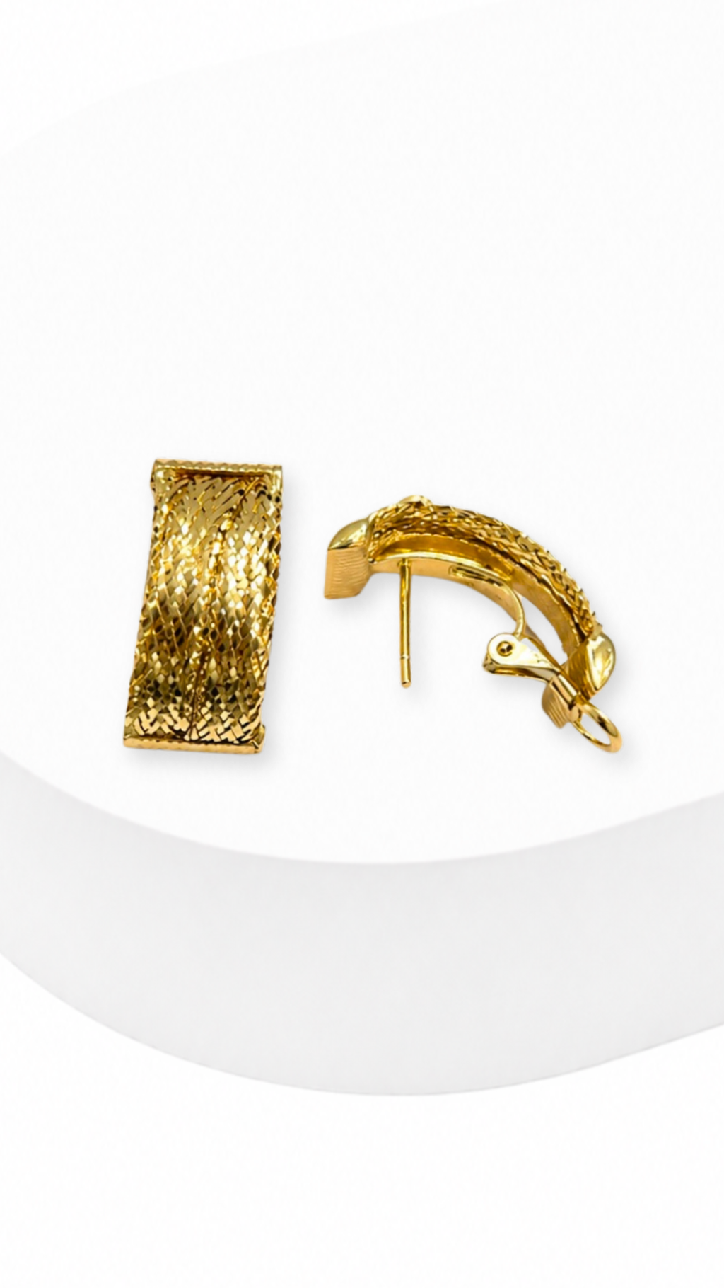 Luxe Weave Diacut Clip Type Earrings