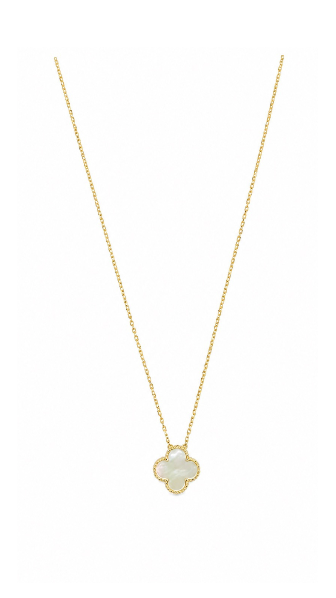 Mother Of Pearl Clover Attached Necklace S16-18