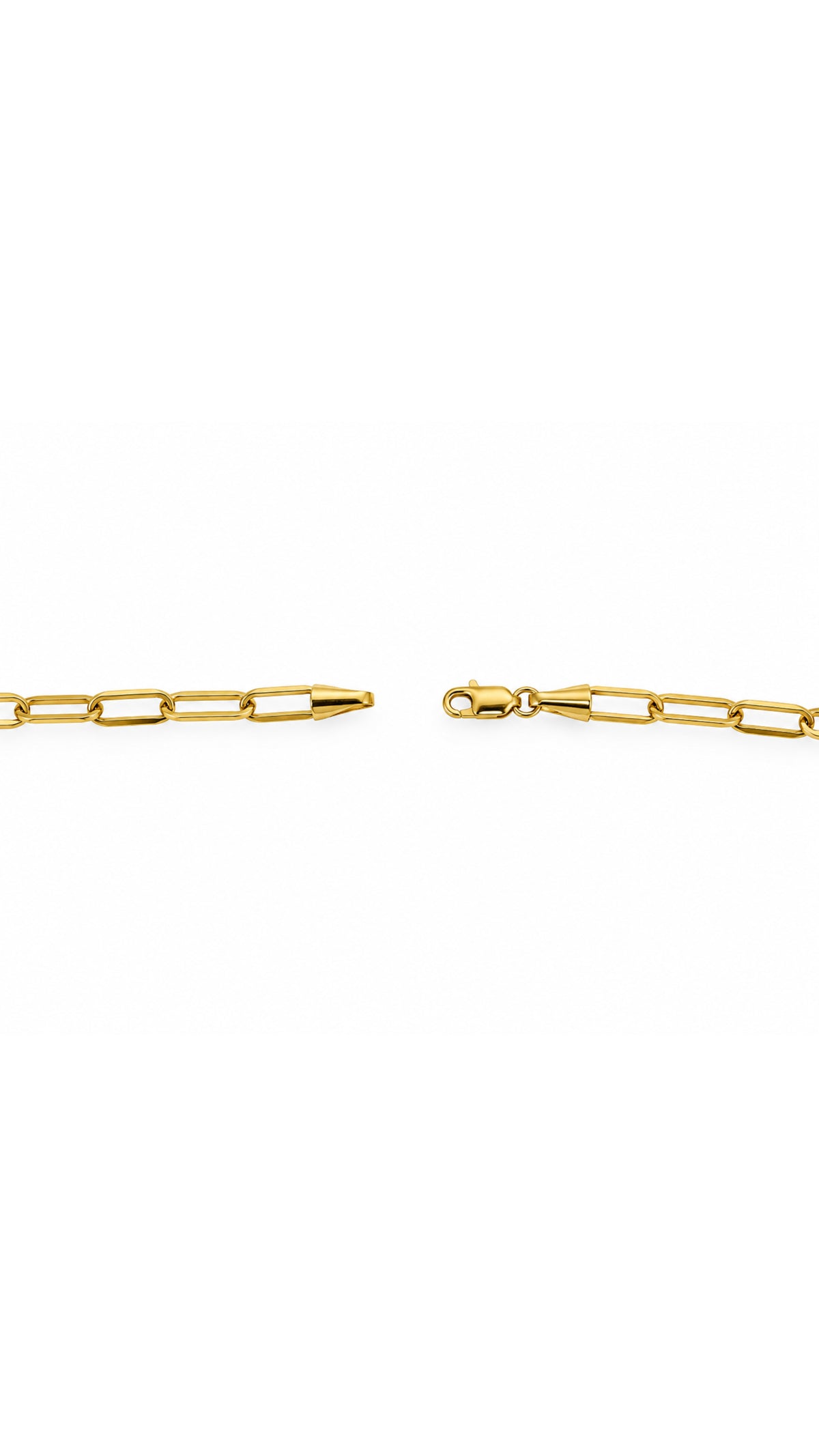 Paper Clip Link Necklace Lightweight - Size 18
