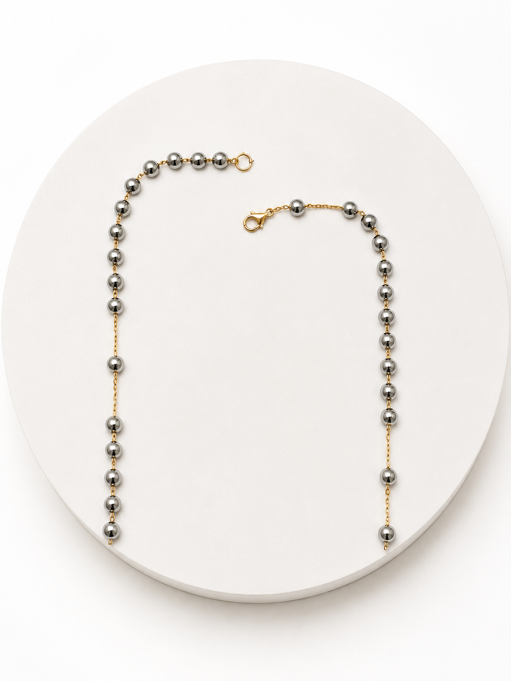 Rosary Necklace Two Tone - Size 22