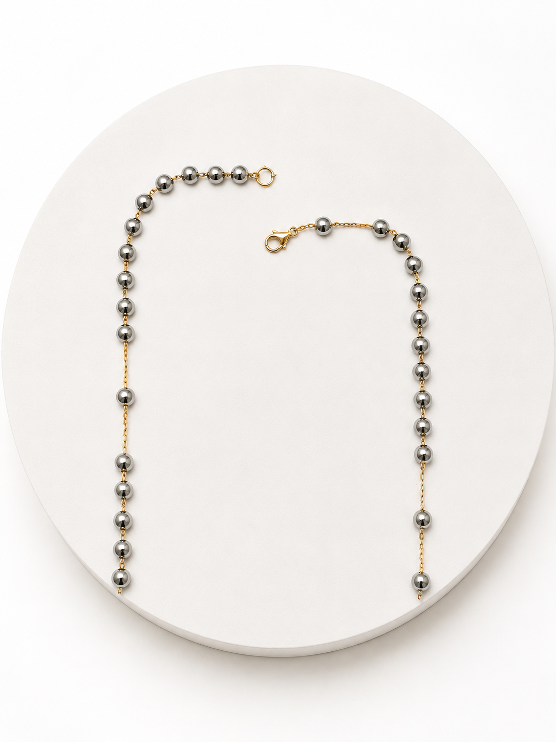 Rosary Necklace Two Tone - Size 22