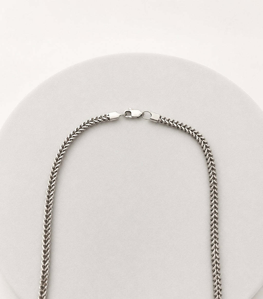 Franco Chain Necklace White Gold - Size 22