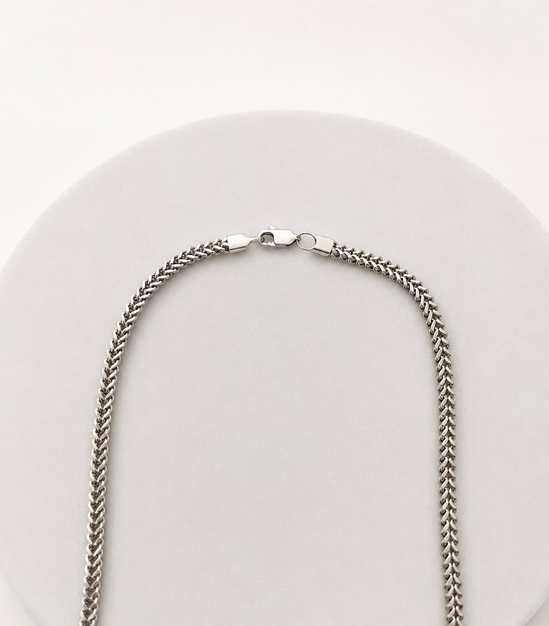 Franco Chain Necklace White Gold - Size 22