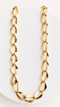 Twisted Oval Link Statement Necklace 18"