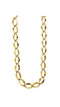 Twisted Oval Link Statement Necklace - Size 18
