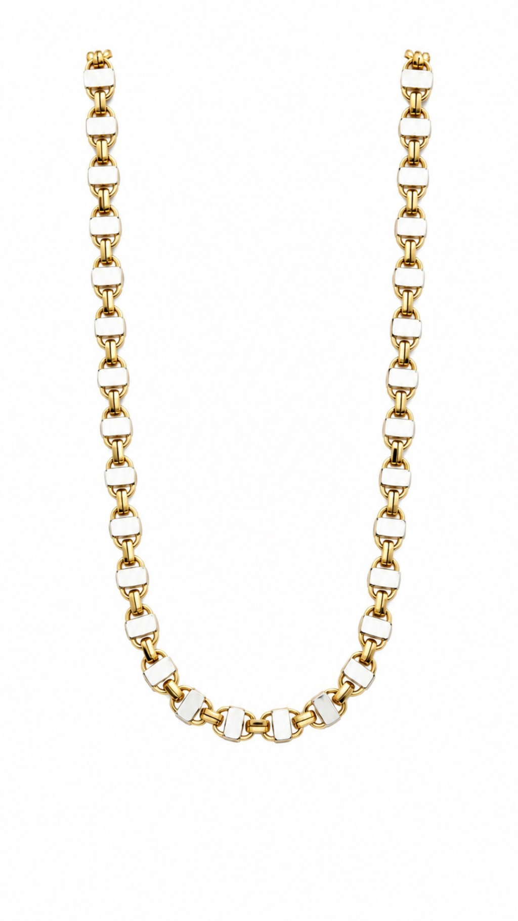 Link Chain Necklace Two Tone - Size 24