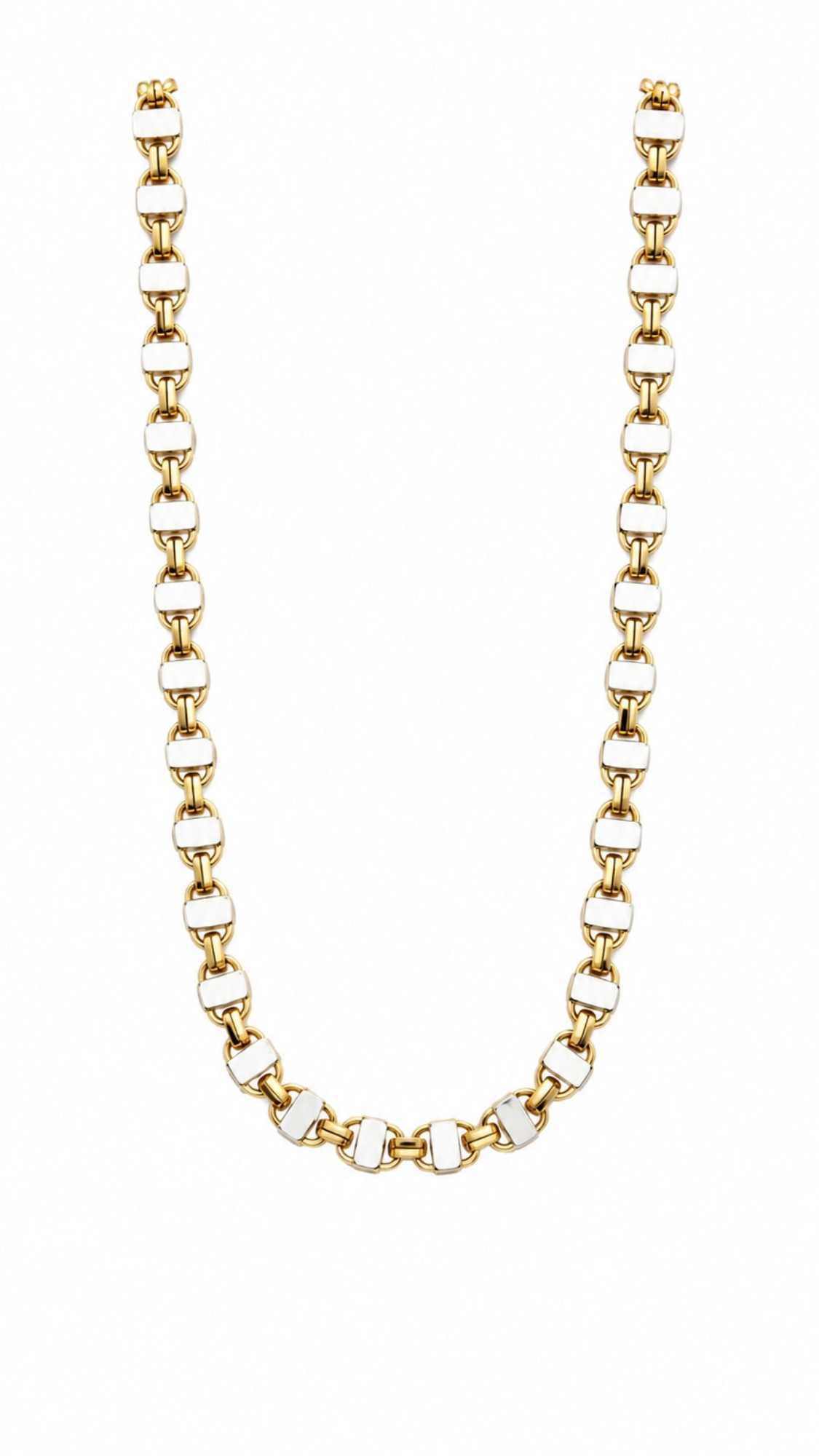 Link Chain Necklace Two Tone - Size 24
