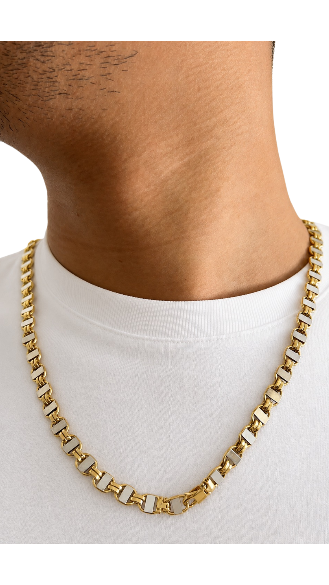 Italian Necklace Two Tone 24"