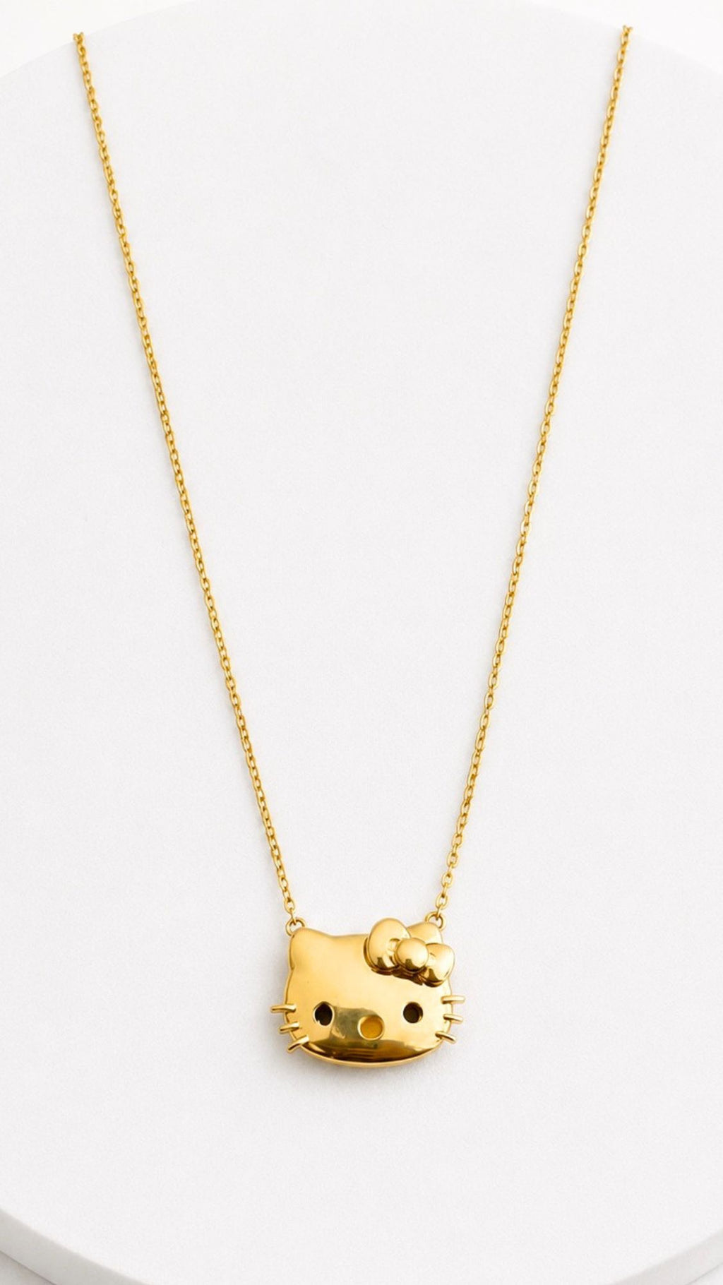 HKY Kitty Face Glossy Necklace 16" - 18"