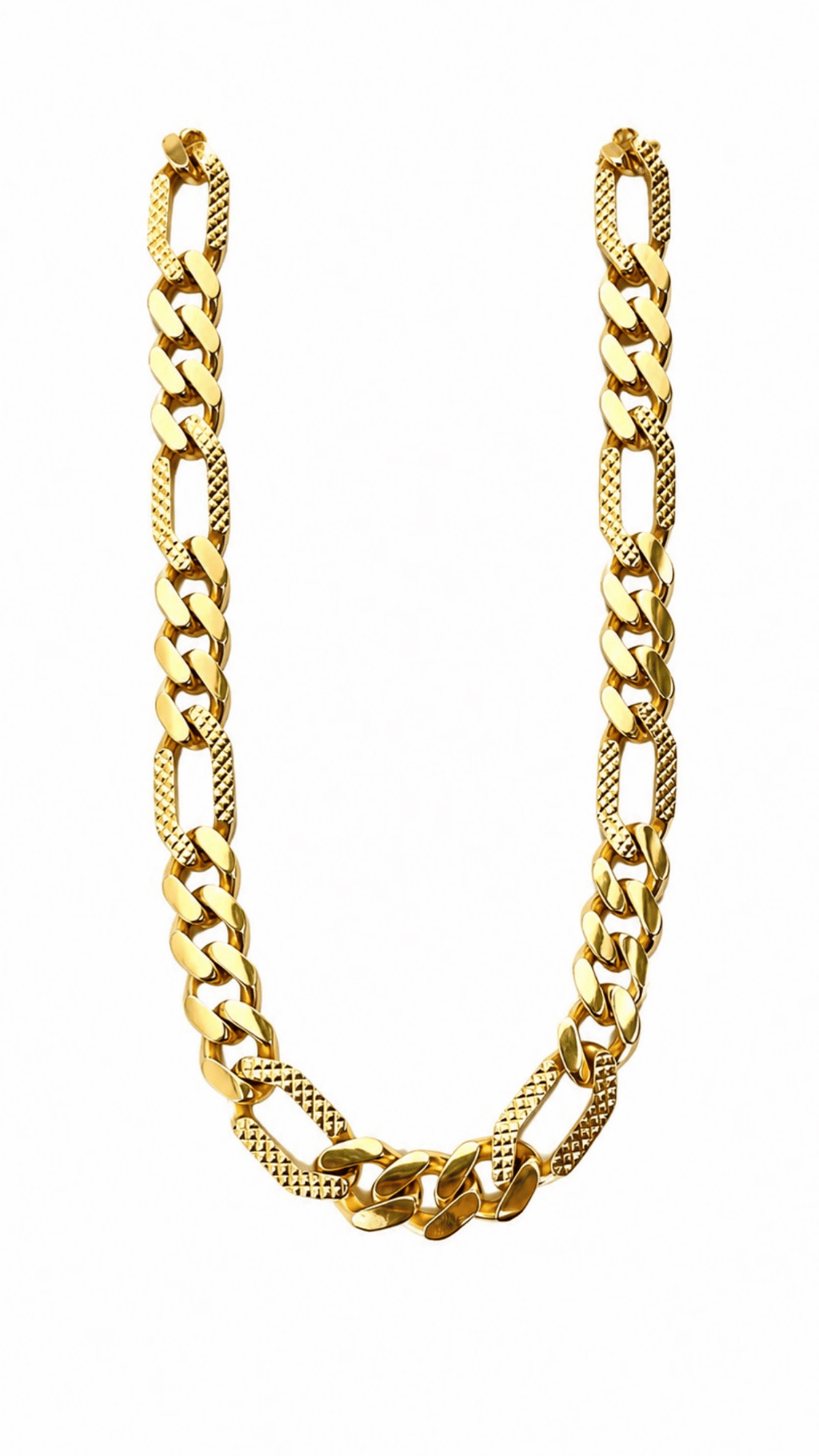 MCO Figaro Chain Diacut Necklace 20" 12mm