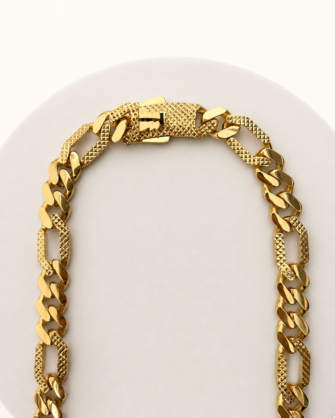 MCO Figaro Chain Diacut Necklace 20" 12mm
