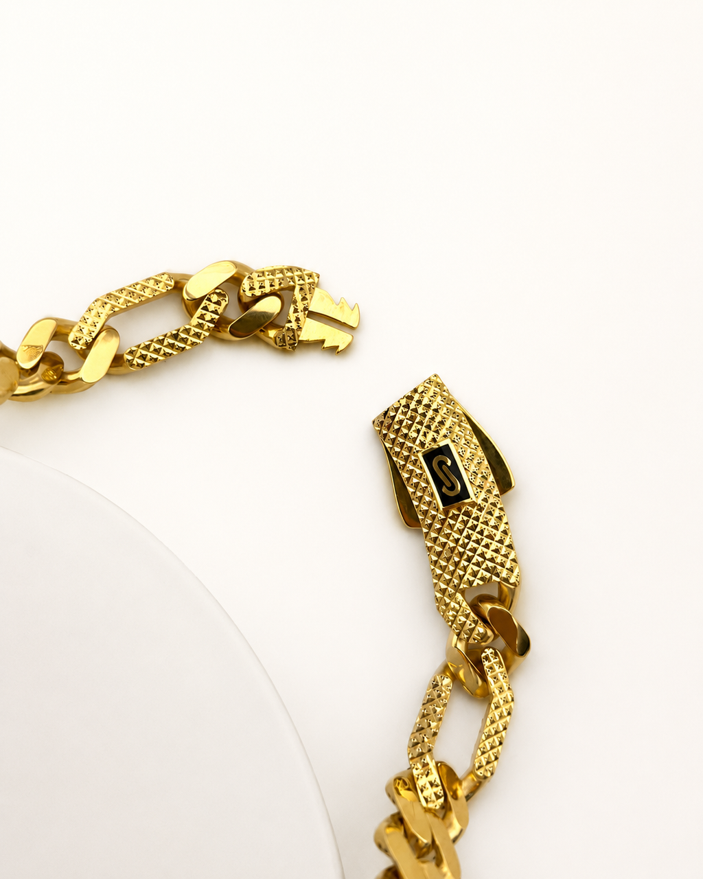 MCO Figaro Chain Diacut Necklace 20" 12mm