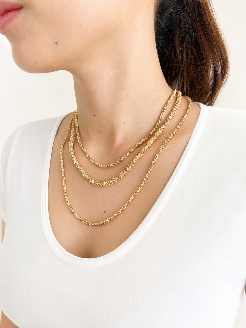 Popcorn Chain Necklace 22"