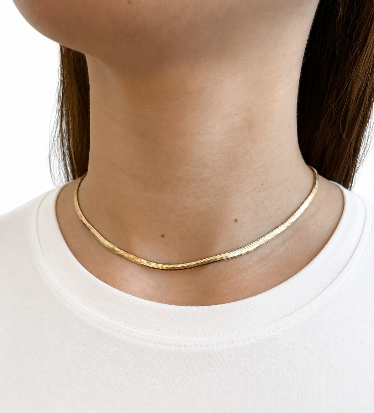 Fishbone Chain Necklace 18"