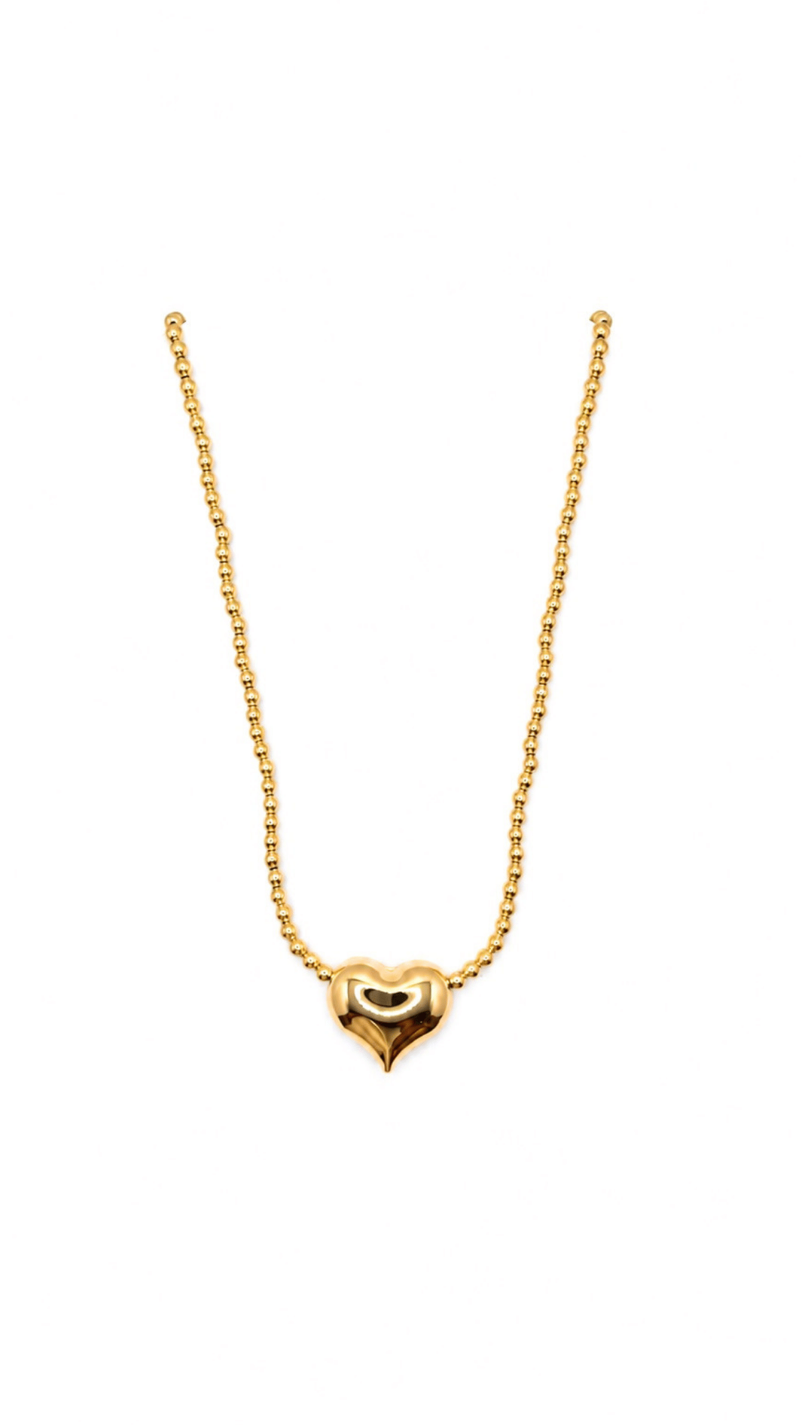 Pop Heart Glossy Bubble Necklace 18"