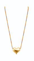 Pop Heart M Diacut Bubble Necklace Tricolor - Size 18