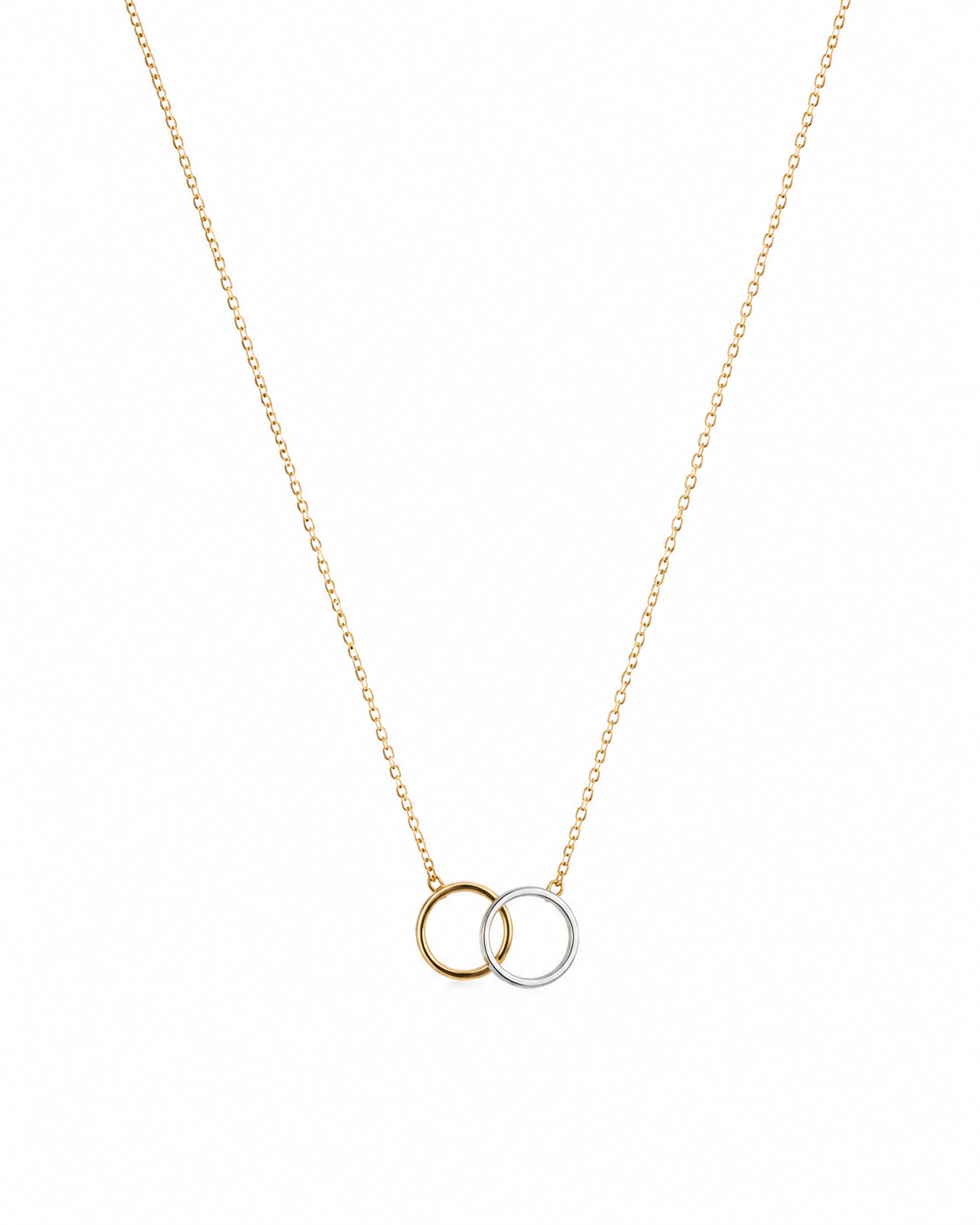 Love Interlock Chain Necklace Two-Tone 18"