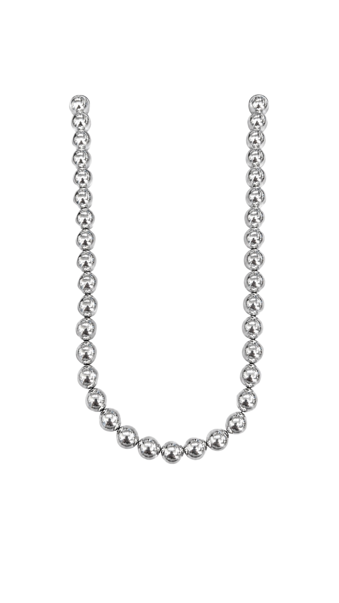 Bubble Necklace White Gold S18-S20 9mm