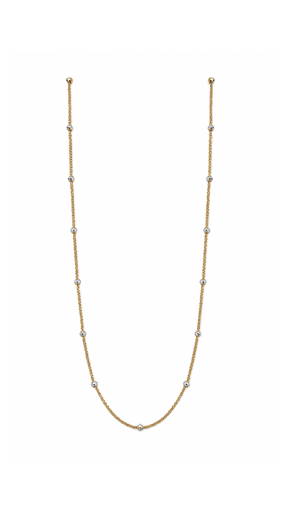 Station Necklace Two-Tone - Size 20