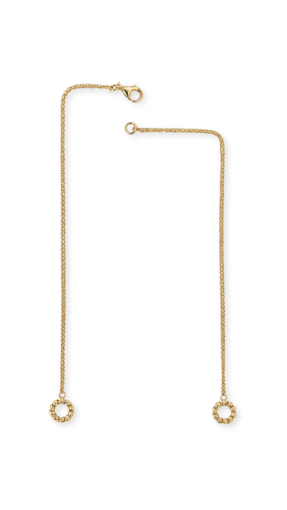 Double-Layer Rosette Long Necklace - Size 32"