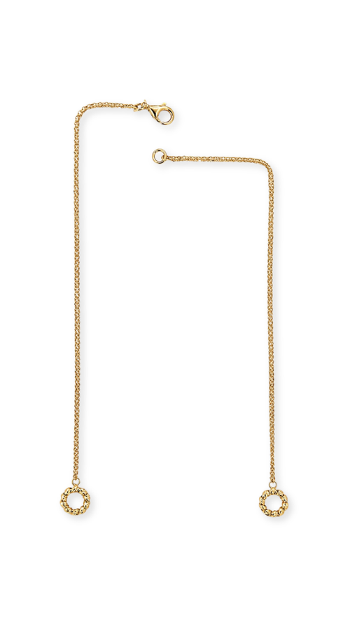 Double-Layer Rosette Long Necklace - Size 32"