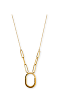 T-Lock Two-Tone Pendant Necklace - Size 18