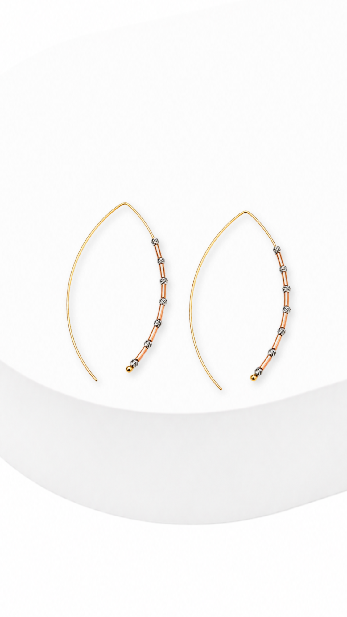 Nova Bead Hook Earrings Tricolor
