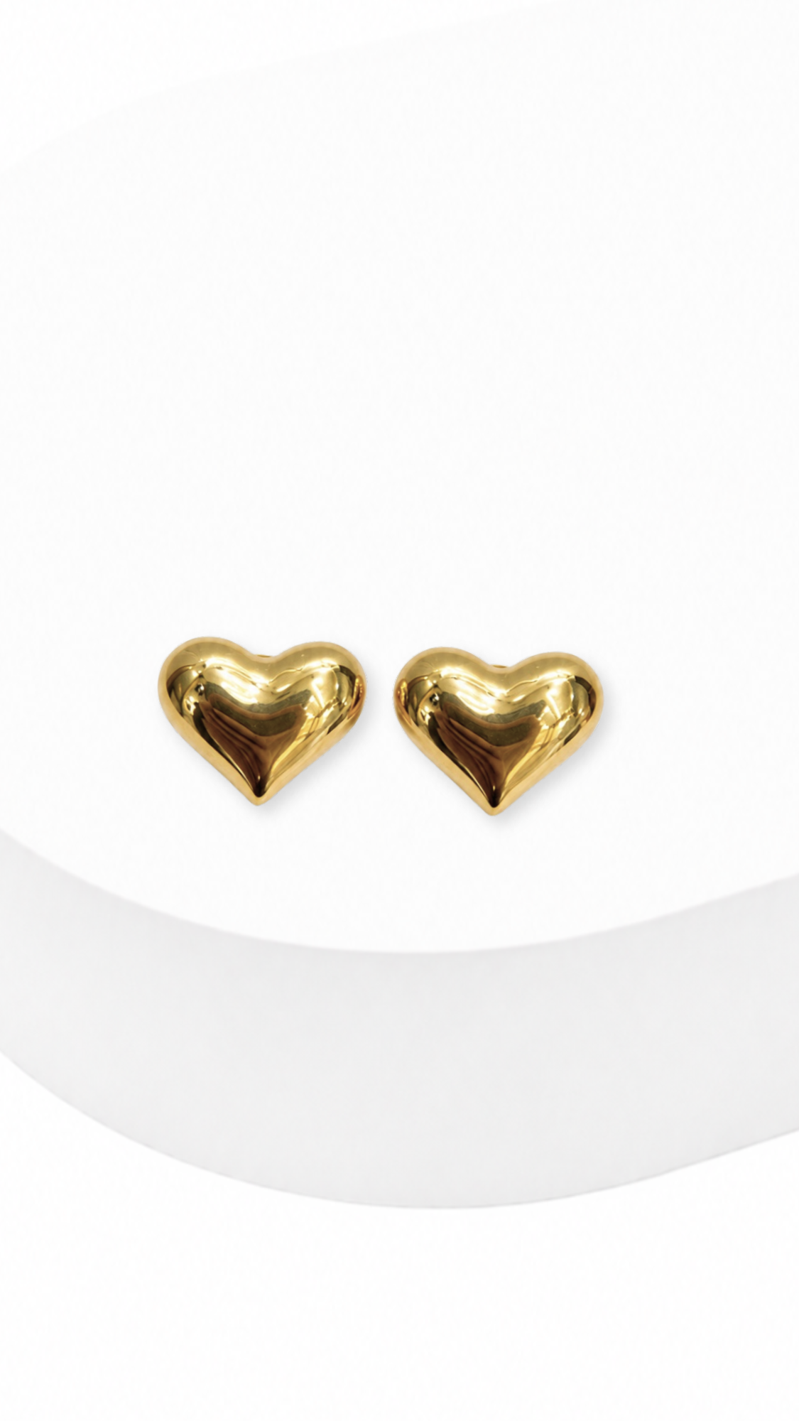 Pop Heart Clip-Type Earrings Glossy